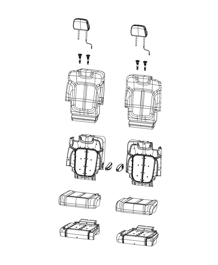 Rear Seat, Bucket. Diagram