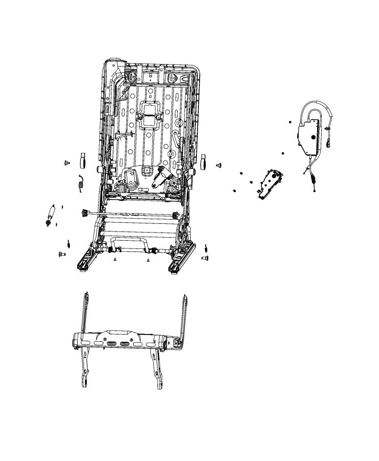 Diagram Second Row - Adjusters, Recliners, Shields and Risers, Split Seat. for your Jeep Wagoneer  