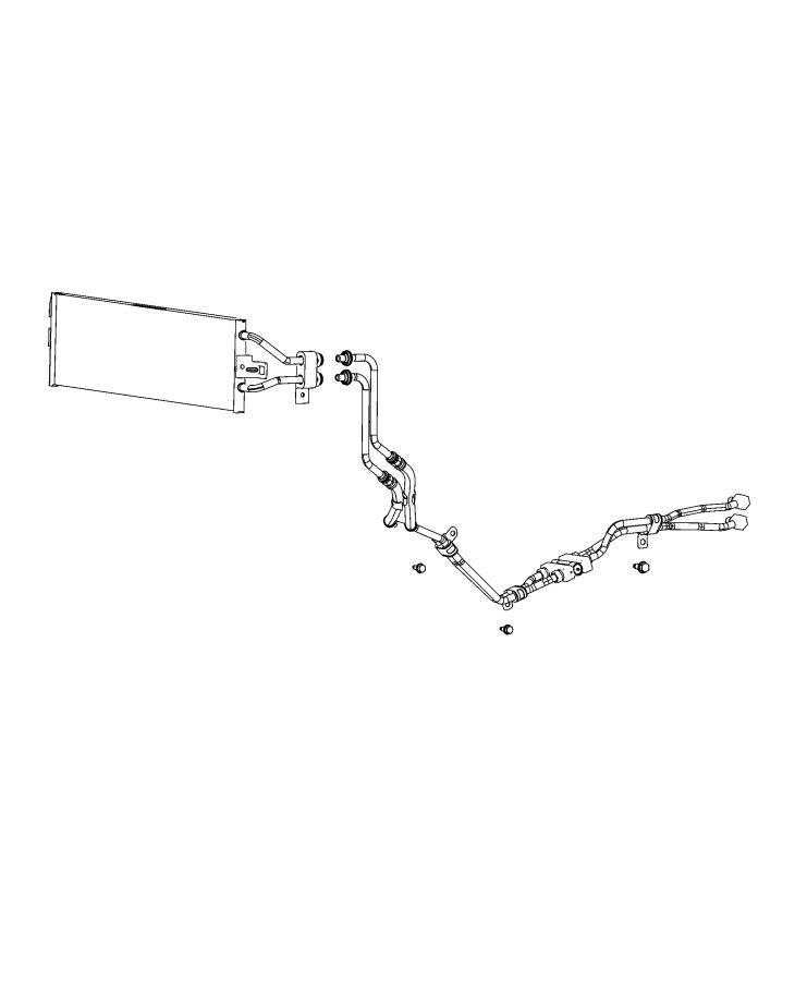 Diagram Transmission Oil Cooler and Lines. for your 2018 Ram 1500   