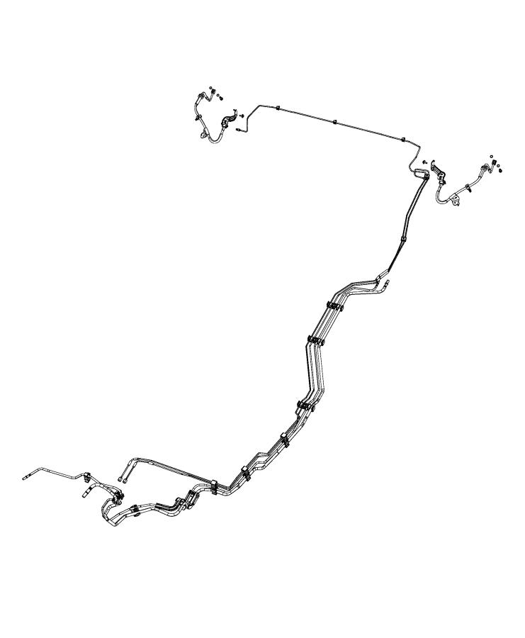 Diagram Brake Tubes and Hoses, Rear. for your 2002 Chrysler 300  M 