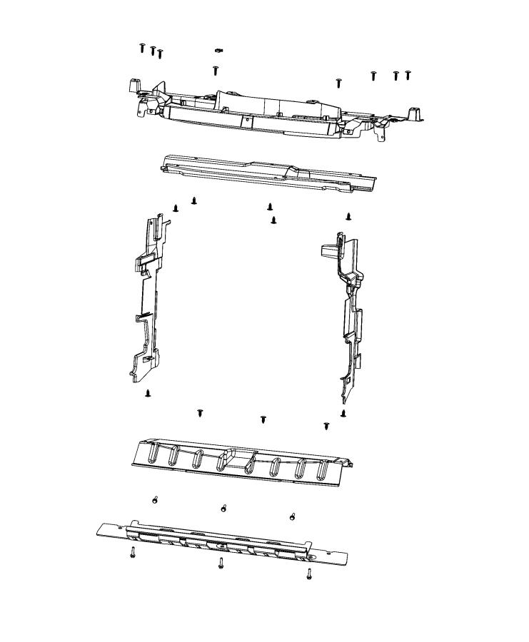 Diagram Radiator Seals, Shields, and Baffles. for your Jeep Cherokee  