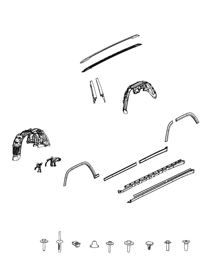 Diagram Exterior Ornamentation. for your 2005 Jeep Grand Cherokee   