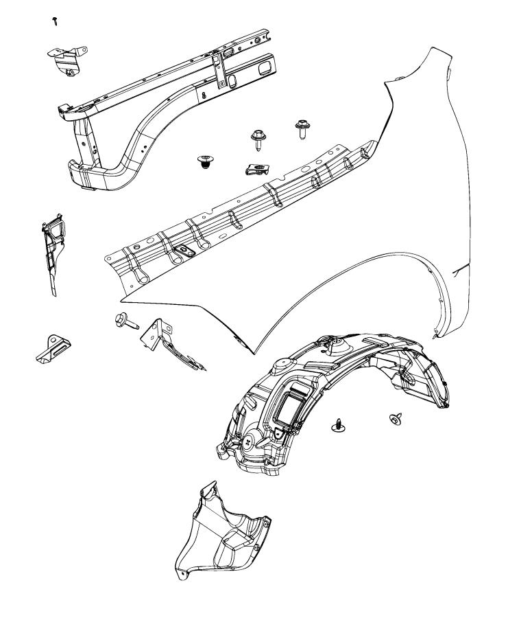 Diagram Front Fender. for your 2000 Chrysler 300  M 