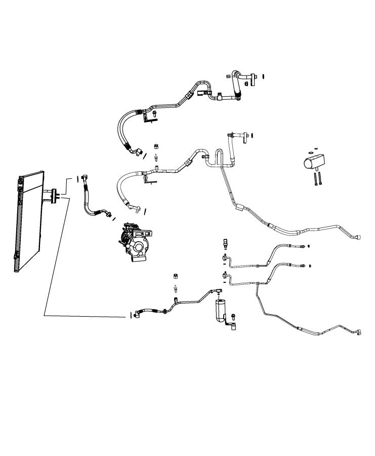 Diagram A/C Plumbing. for your 2016 Chrysler Town & Country   