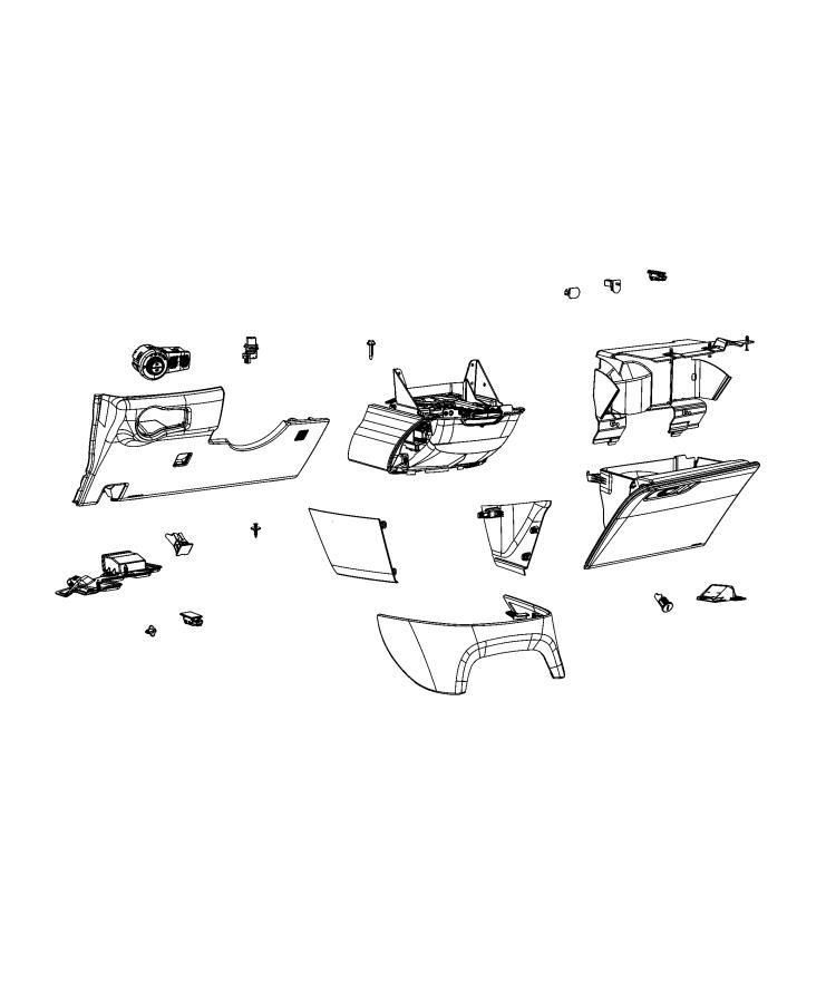 Diagram Instrument Panel, Lower. for your Dodge Durango  