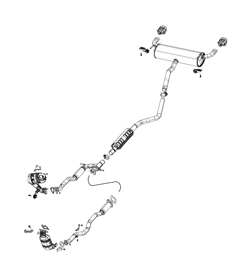 Diagram Exhaust System. for your 2022 Ram 3500   