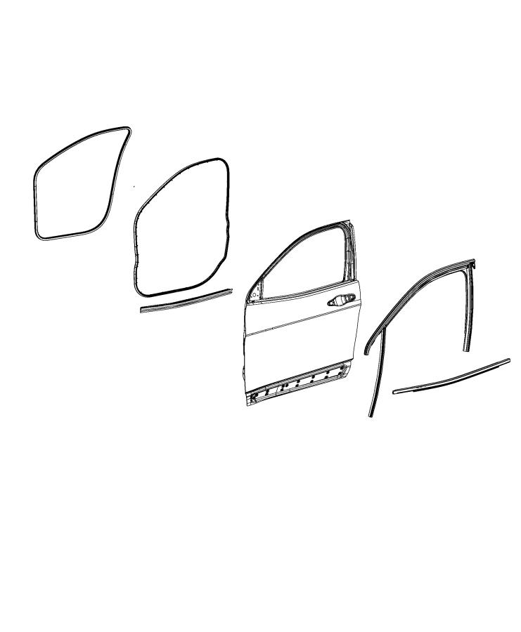 Diagram Weatherstrips, Front Door. for your 2010 Ram 3500   