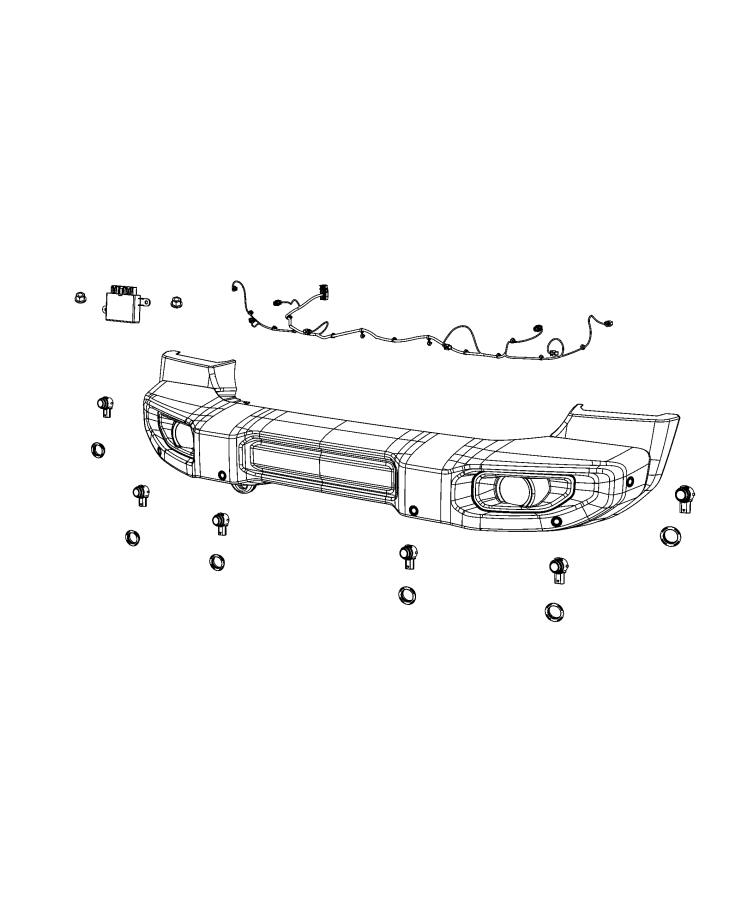 Diagram Park Assist. for your 2022 Jeep Wrangler 3.0L Turbo V6 Diesel M/T 4WD Unlimited Sport 