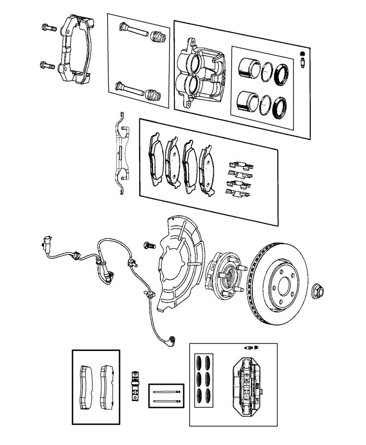 Diagram Brakes, Front. for your 1999 Chrysler 300  M 