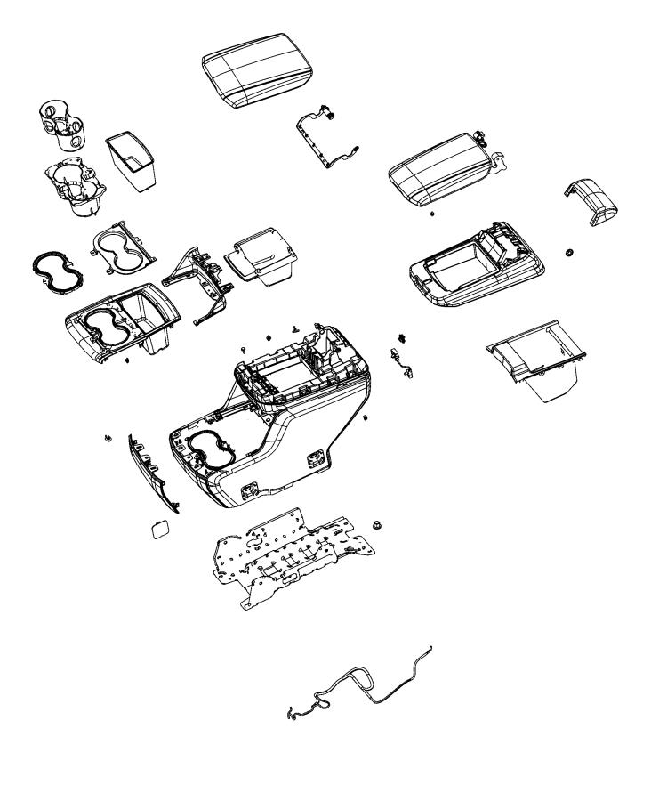 Floor Console, Rear. Diagram