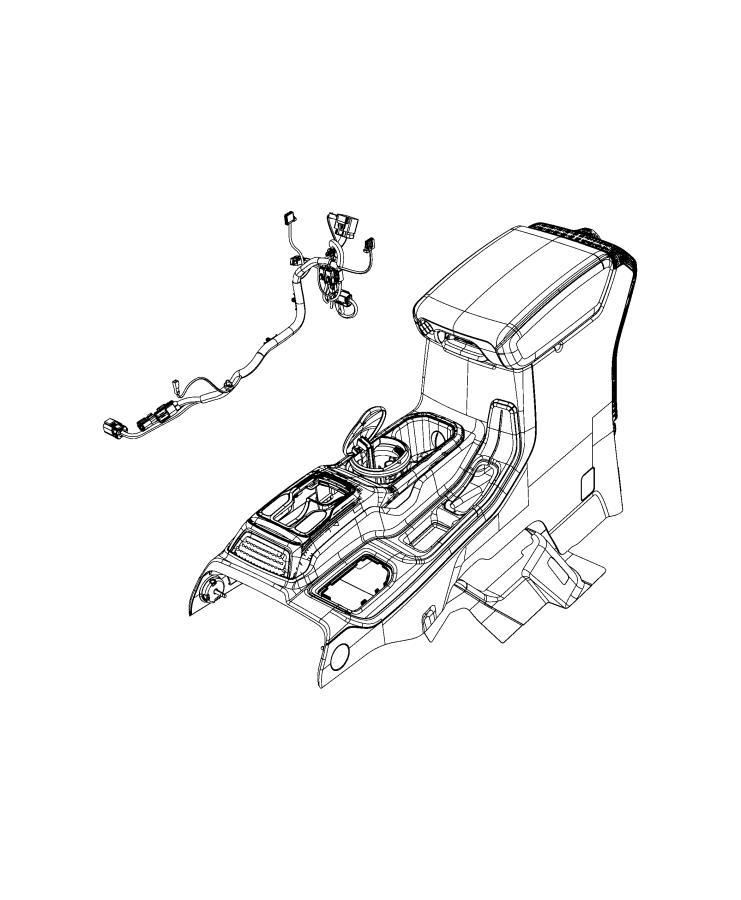 Diagram Wiring, Console. for your 2022 Jeep Wrangler 3.0L Turbo V6 Diesel A/T 4WD Unlimited Sahara 