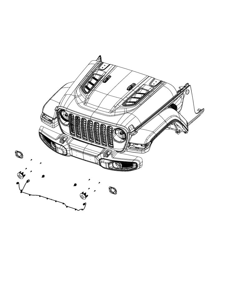 Diagram Lamps, Fog. for your 2022 Jeep Wrangler 3.0L Turbo V6 Diesel M/T 4WD Unlimited Sport 