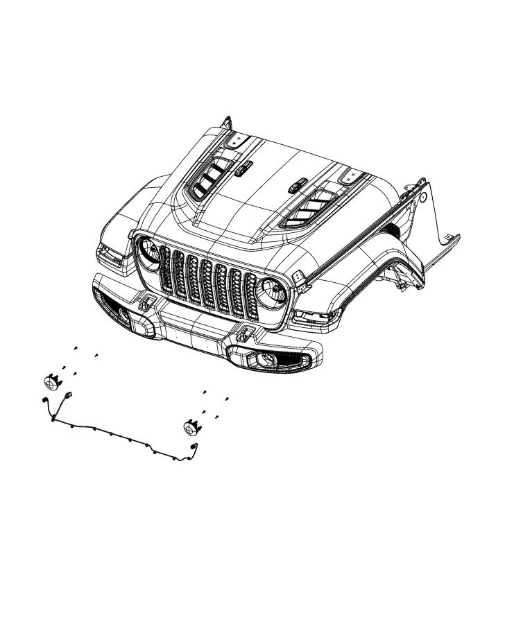 Diagram Lamps, Fog. for your 2022 Jeep Wrangler 3.0L Turbo V6 Diesel M/T 4WD Unlimited Sport 