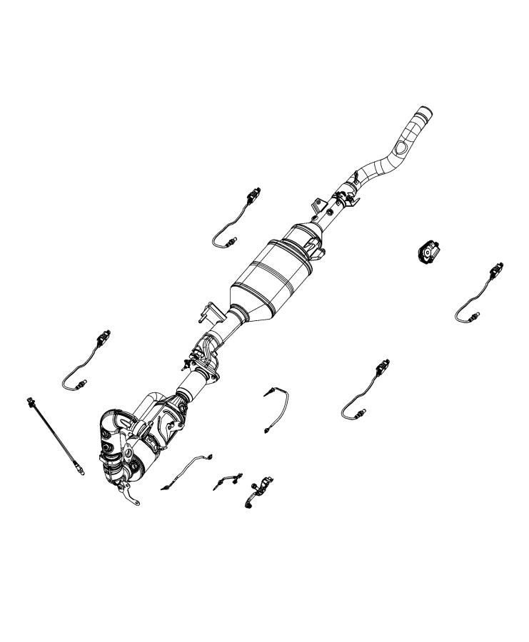 Diagram Sensors, Oxygen. for your 2022 Jeep Wrangler 3.0L Turbo V6 Diesel M/T 4WD Unlimited Willys 