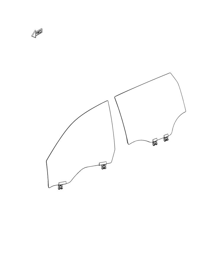 Diagram Glass, Front And Rear Door. for your Chrysler 300  M