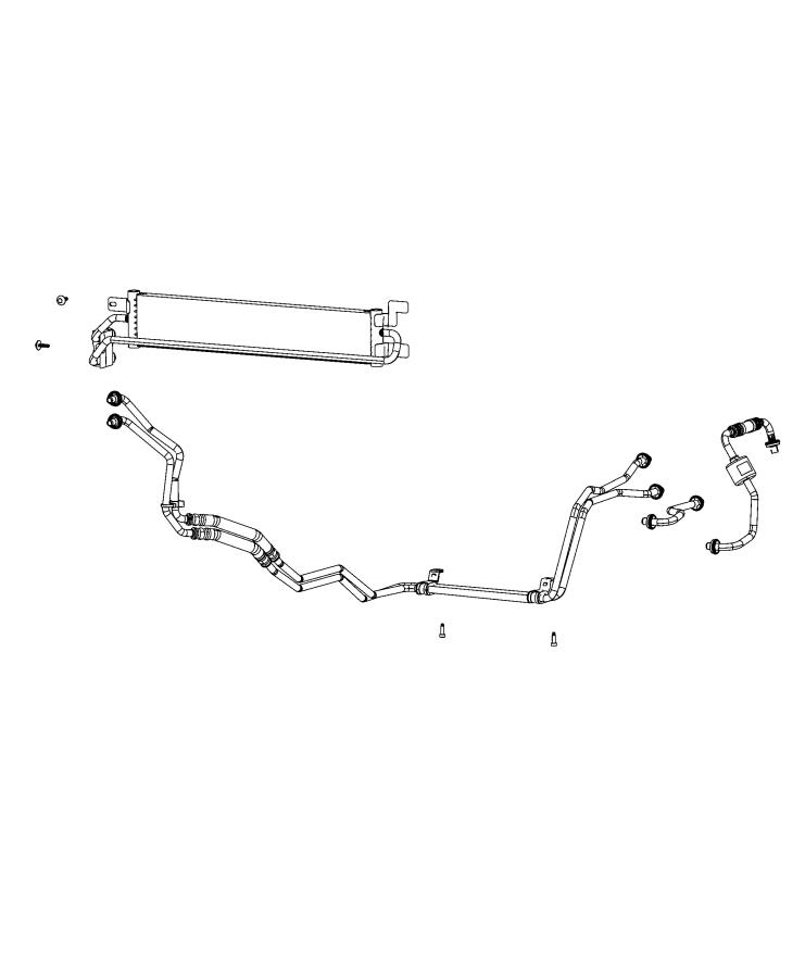 Diagram Transmission Oil Cooler and Lines. for your 2001 Jeep Grand Cherokee   