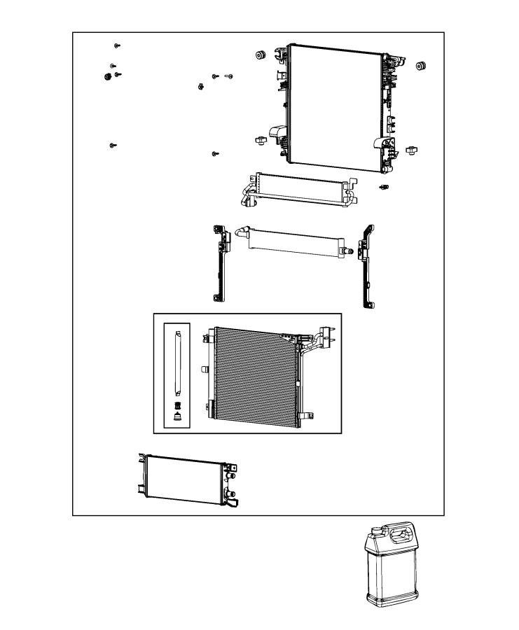 Diagram Cooling Modules, Radiator, Condenser And Related Parts. for your Fiat