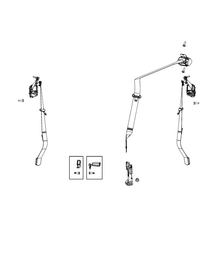 Seat Belts, Second Row. Diagram