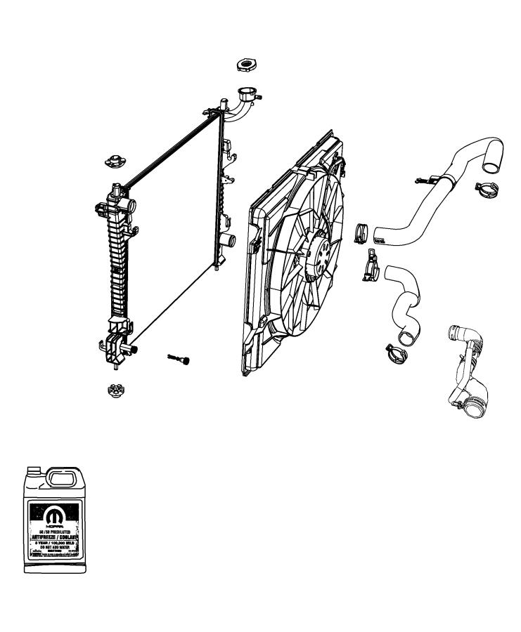 Diagram Radiator and Related Parts. for your 2001 Chrysler 300  M 