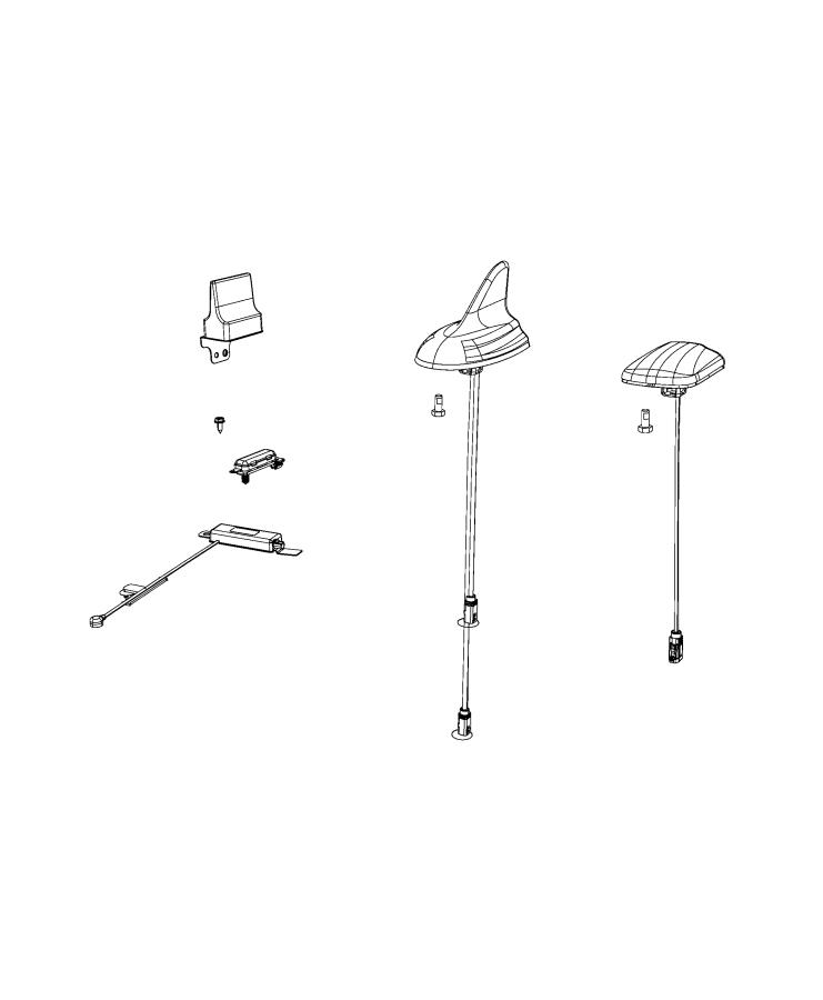 Diagram Antenna, Radio, Satellite, GPS and Cellular. for your Dodge Challenger  