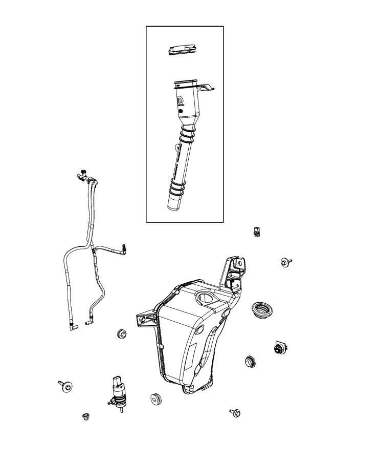 Diagram Reservoir, Windshield Washer. for your 2001 Chrysler 300  M 