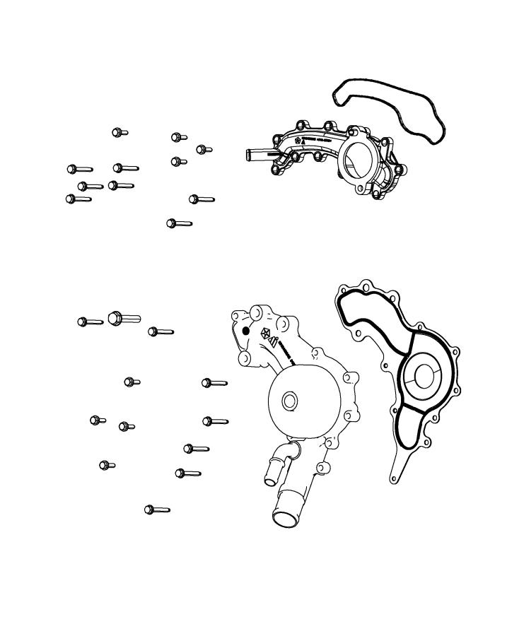 Water Pump and Related Parts. Diagram