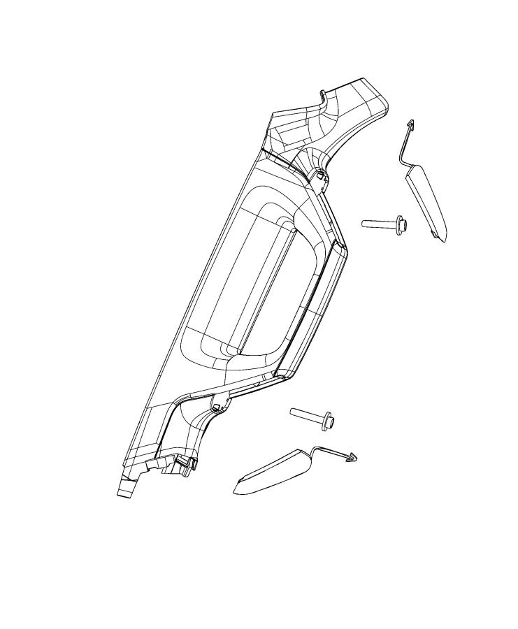 Diagram Interior Moldings And Pillars. for your 2022 Jeep Wrangler 3.0L Turbo V6 Diesel A/T 4WD Unlimited Sport S 