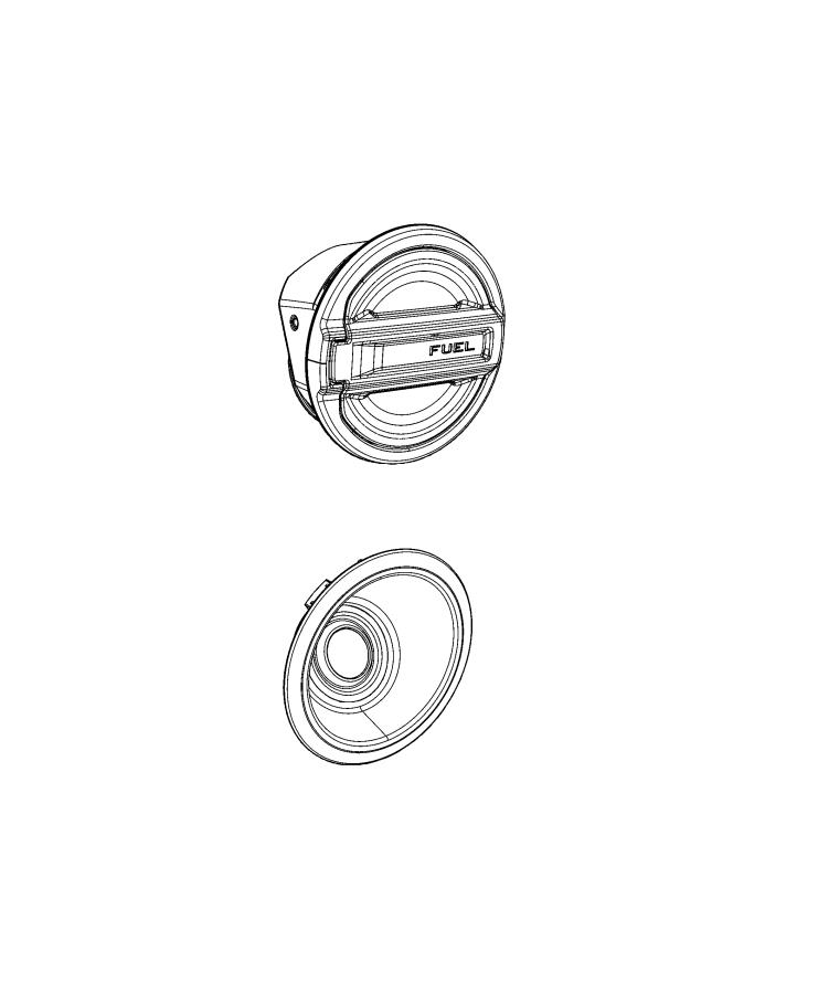 Diagram Fuel Filler Housing, Door and Related Parts. for your Jeep