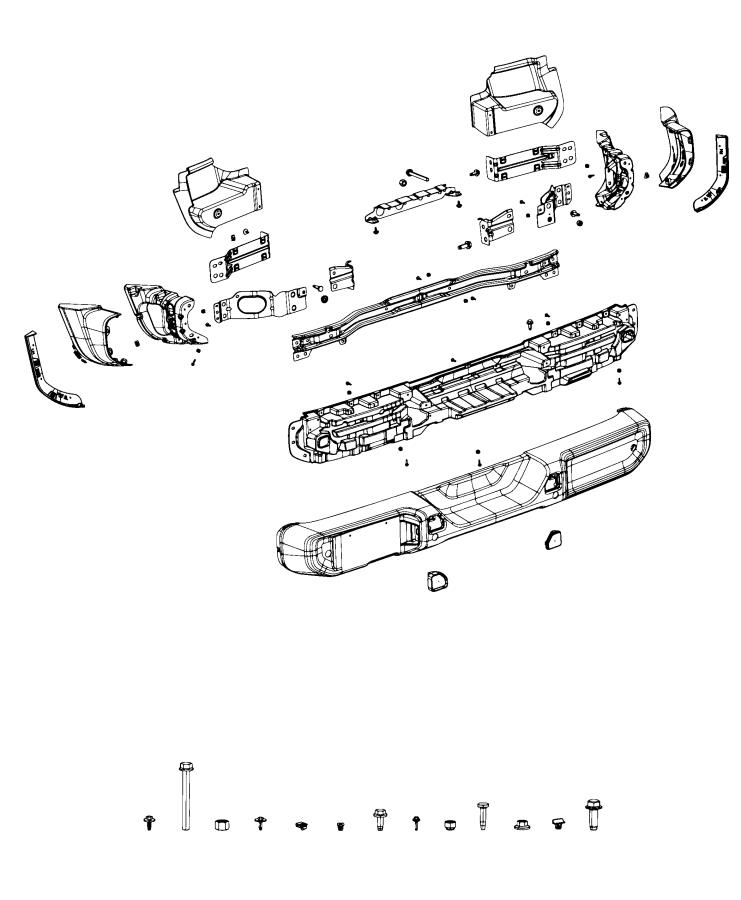 Diagram Bumper, Rear. for your 2014 Jeep Wrangler   