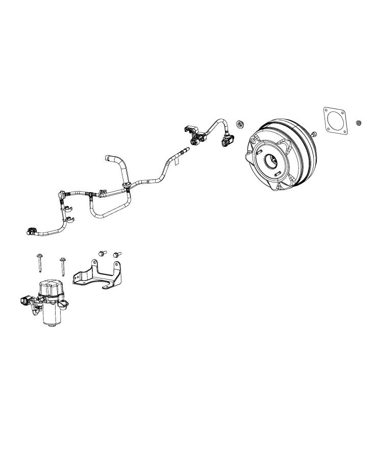 Diagram Booster and Pump, Vacuum Power Brake, Hydro Booster. for your Jeep Gladiator  