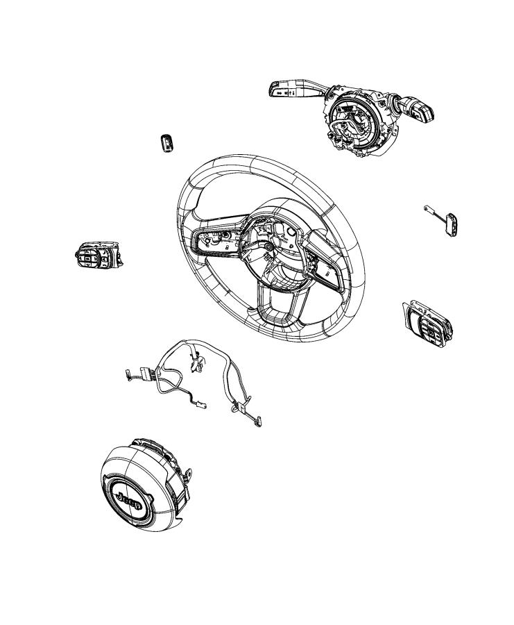 Diagram Switches, Steering Column and Wheel. for your Jeep Gladiator  