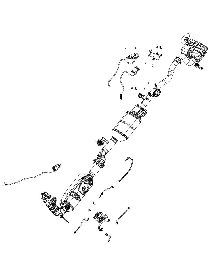 Diagram Sensors, Exhaust Temperature, Nitrous Oxide and DPS. for your 2014 Ram 4500   