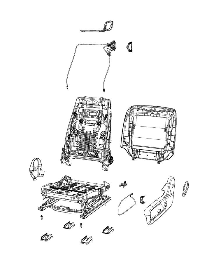 Diagram Adjusters, Recliners, Shields and Risers - Driver Seat. for your Dodge