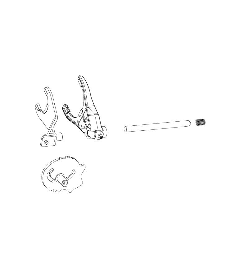 Diagram Fork and Rails. for your 2022 Jeep Wrangler 3.6L V6 A/T 4WD Willys Sport 