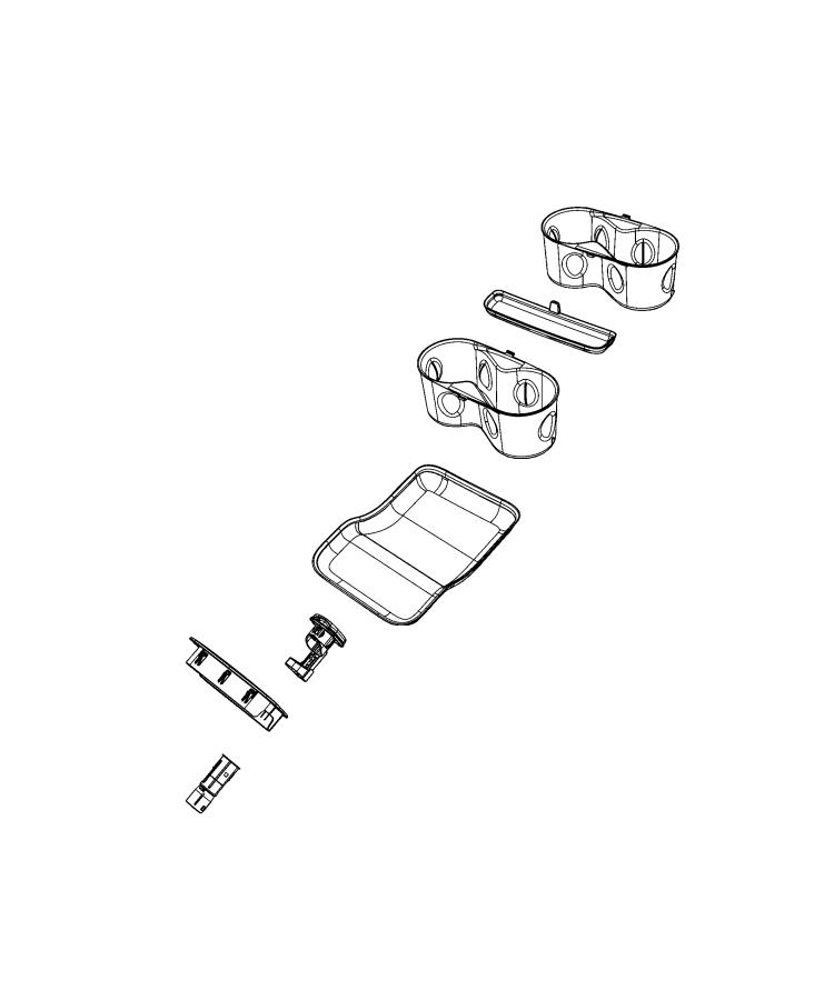 Diagram Floor Console, Front. for your 2022 Chrysler Pacifica   
