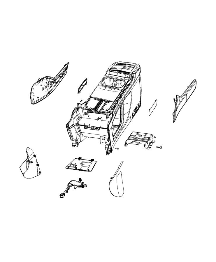 Diagram Floor Console, Front. for your Chrysler 300  M