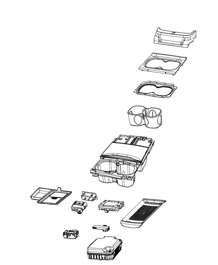 Diagram Floor Console, Front. for your Chrysler 300  M