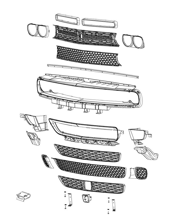 Diagram Grilles. for your 2011 Dodge Challenger   