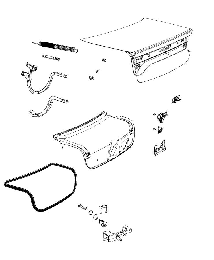 Diagram Decklid and Related Parts. for your 2023 Dodge Hornet   