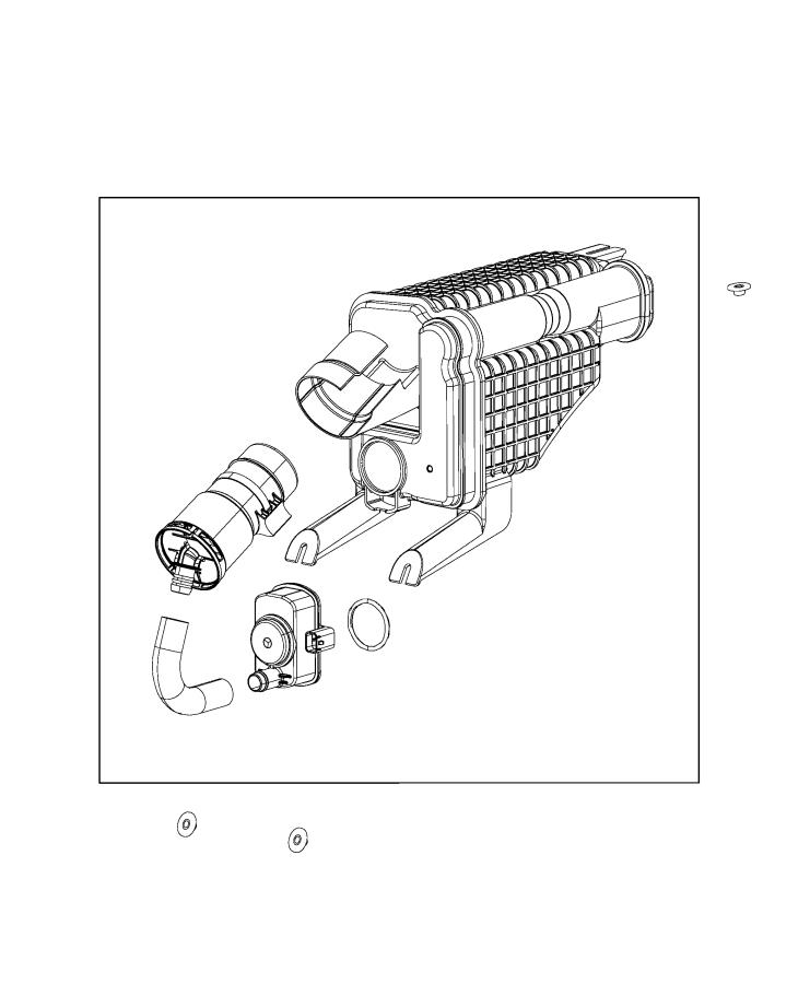 Diagram Vacuum Canister and Leak Detection Pump. for your 2022 Jeep Wrangler   