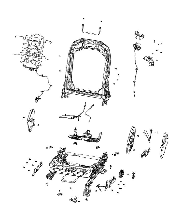 Adjusters, Recliners, Shields and Risers - Driver Seat. Diagram