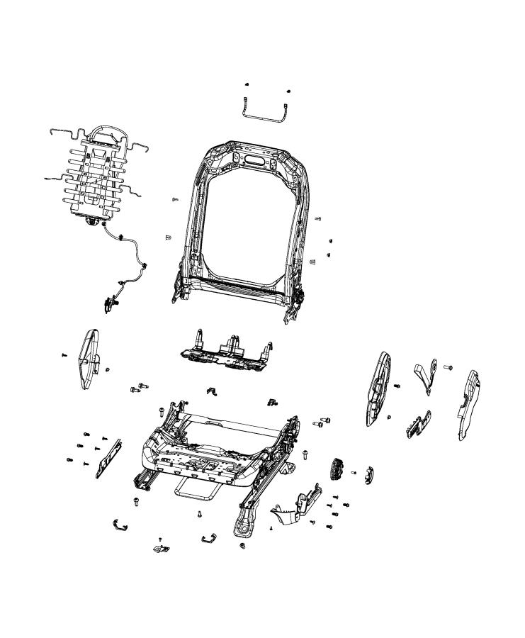 Diagram Adjusters, Recliners, Shields and Risers - Driver Seat. for your 2022 Jeep Wrangler 3.0L Turbo V6 Diesel A/T 4WD Unlimited Sahara 