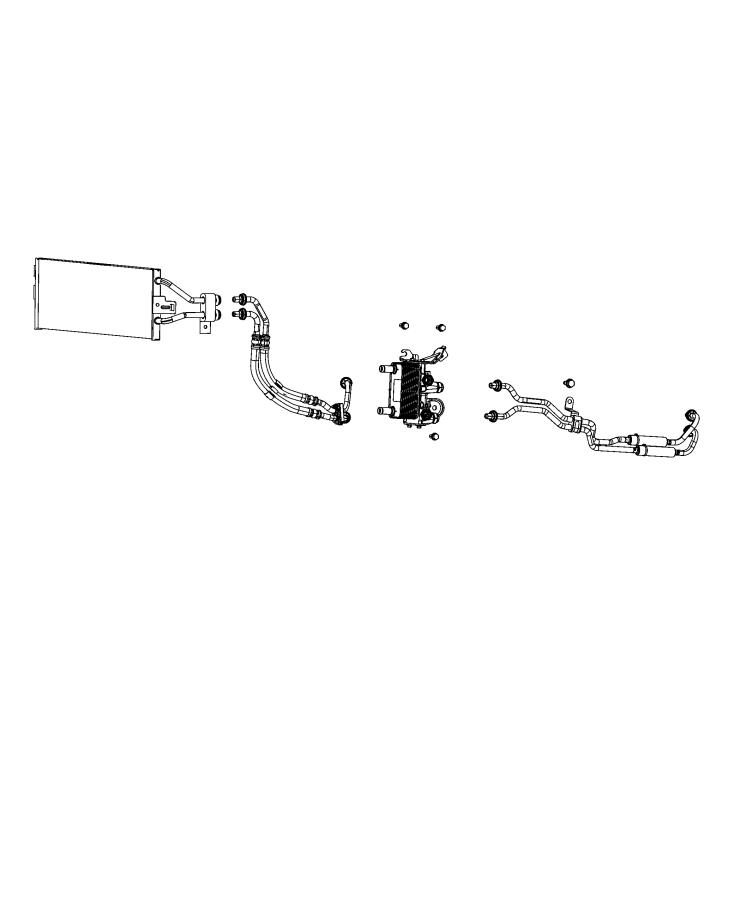 Diagram Transmission Oil Cooler and Lines. for your 2018 Ram 1500   