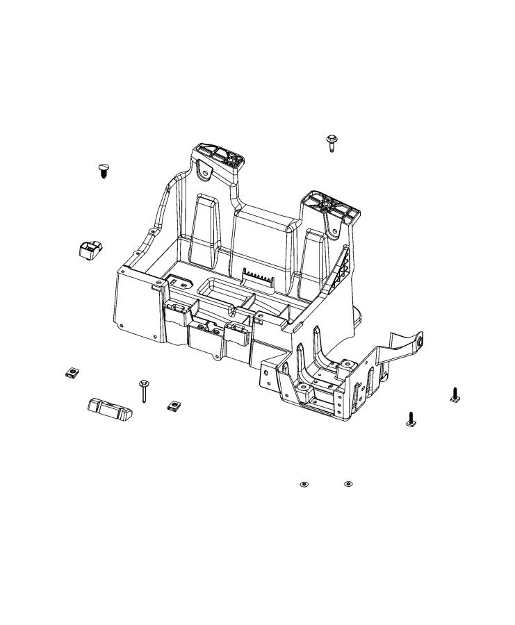 Diagram Tray and Support, Battery. for your 2025 Ram 1500   