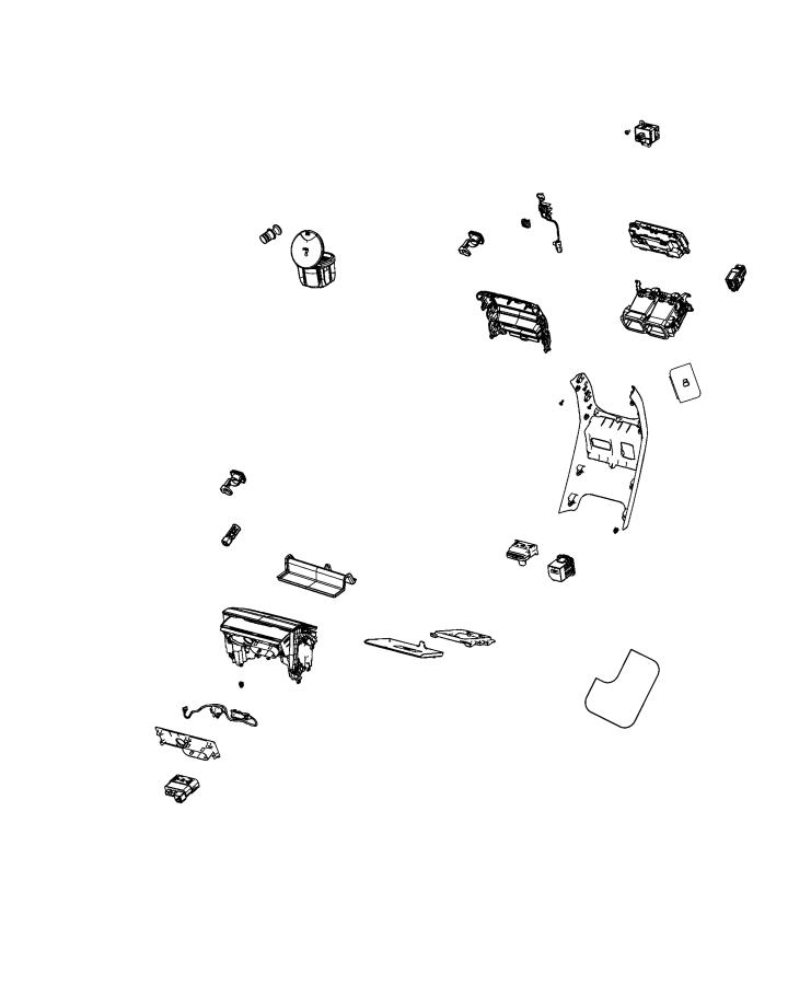 Diagram Floor Console, Front. for your 2000 Chrysler 300  M 