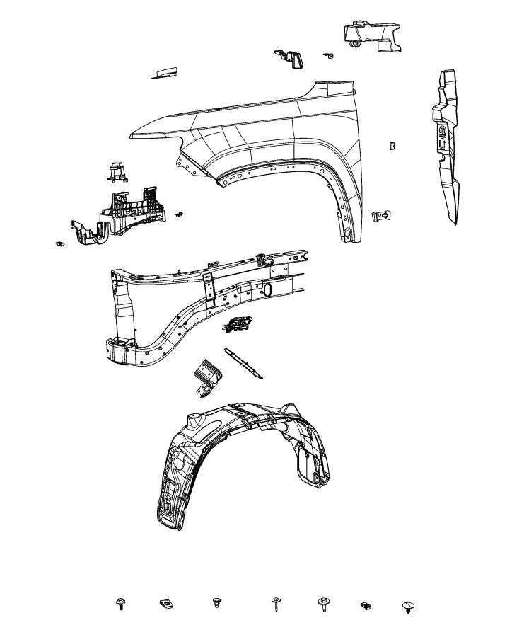 Diagram Front Fender. for your Chrysler 300  M