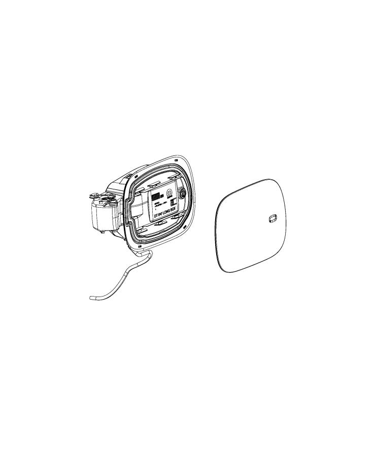 Diagram Fuel Filler Housing, Door and Related Parts. for your Dodge Dakota  