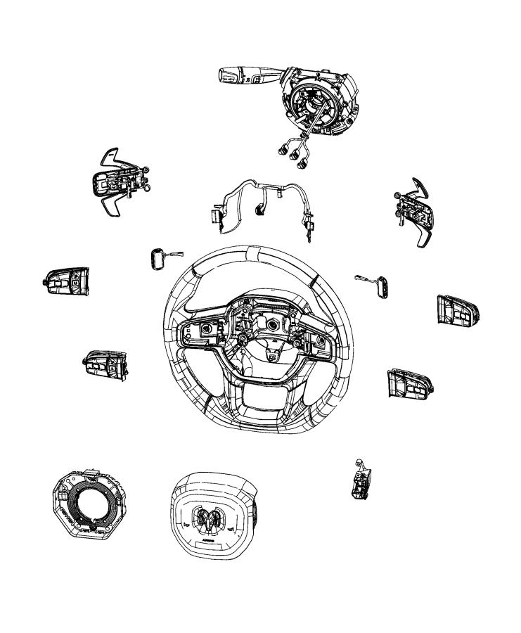 Switches, Steering Column and Wheel. Diagram