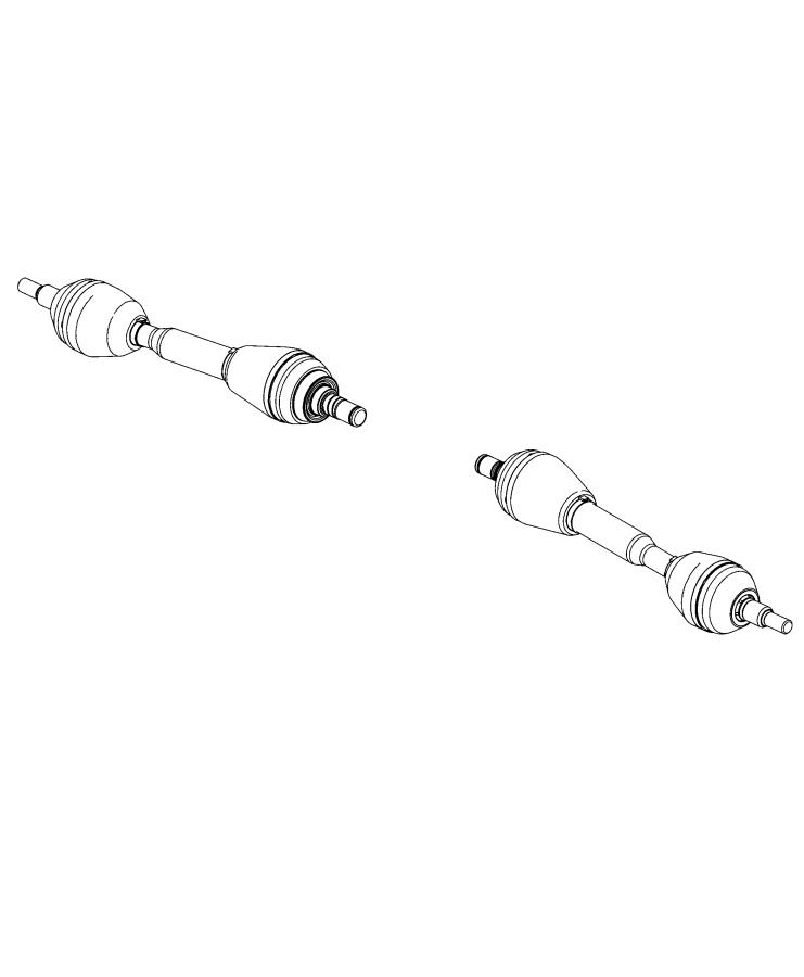 Diagram Axle Shafts, Front. for your 2001 Chrysler 300  M 