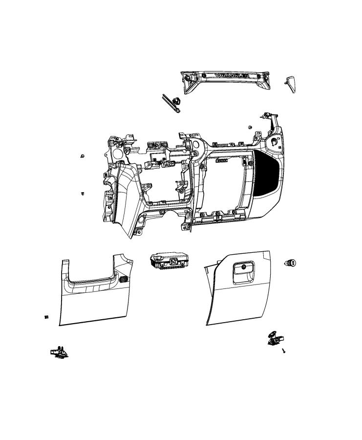 Diagram Instrument Panel, Lower. for your 2017 Jeep Wrangler   